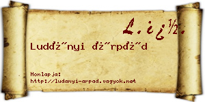 Ludányi Árpád névjegykártya