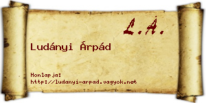 Ludányi Árpád névjegykártya